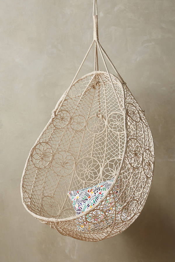 ANTHROPOLOGIE KNOTTED MELATI HANGING CHAIR