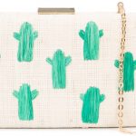 Kayu cactus embroidery woven clutch